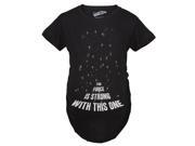 The Force Is Strong With This One Pregnancy Funny Movie Maternity T shirt for Women XL