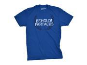 Youth Behold Fartacus Hilarious Farting Award T shirt for Kids Royal Blue XL