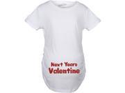 Maternity Next Years Valentine Cute Baby Bump Pregnancy Announcement T shirt White XL