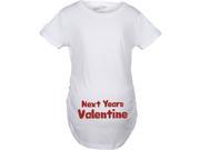 Maternity Next Years Valentine Cute Baby Bump Pregnancy Announcement T shirt White M