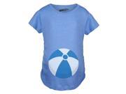 Maternity Beach Ball Boy Blue Funny Summer Pregnancy Announcement T shirt Heather Blue XXL