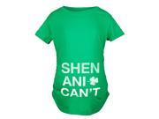 Maternity Shenani Cant Funny Irish St. Patrick s Pregnancy Announcement T shirt Green L