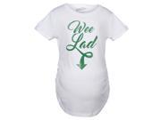 Maternity Wee Lad Cute Funny Irish Baby Boy Pregnancy Announcement T shirt White M
