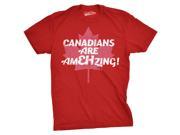 Youth Canadians Are EH Mazing Funny Maple Leaf Canada Pride T shirt for Kids Red M