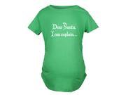 Maternity Dear Santa I Can Explain Funny Christmas Pregnancy Tee L