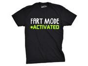 Youth Fart Mode Activated Funny Farting Humor Tee T shirt Black S