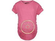 Womens Pregnancy Donut Baby Bump Cute Maternity Announcement Funny T Shirt M
