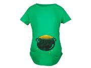 Maternity Pot of Gold Baby Bump Funny Lucky Irish Pregnancy Announcement T shirt Green XXL
