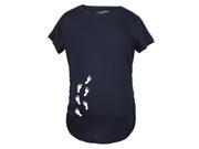 Maternity Baby Bump Footprints T Shirt Funny Cute Graphic Pregnancy Tee S
