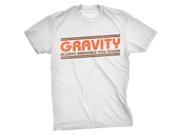 Youth Gravity Always Bringing You Down Funny Science T shirt for Kids White XL