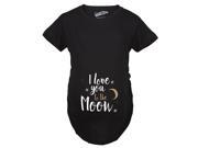 Maternity I Love You To The Moon Cute Pregnancy Announcement T shirt Black L