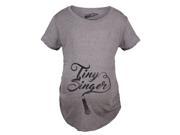 Maternity Tiny Singer Funny Talented Baby Pregnancy Announcement T shirt Grey M