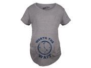 Maternity Worth The Wait Clock Funny Pregnancy Announcement T shirt Grey S