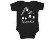 Take a Hike Cute Camping Mountain Baby Creeper Bodysuit for Infants Black 12 18 Months