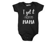 I Get It From My Mama Funny Mother Newborn Baby Creeper Bodysuit 12 18 Months