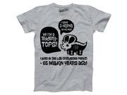 Youth Triceratops Facts Funny Cretaceous Period Cute Dinosaur T shirt for Kids Light Grey XL