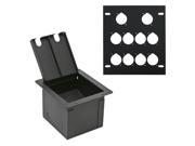 Elite Core Recessed Audio Stage Floor Box with 10 D Holes Punched Plate