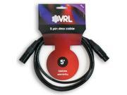 VRL 5 Pin DMX 5 ft Pro Lighting Shielded Cables LED Data Capacitance