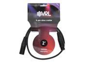 VRL 5 Pin DMX 2 ft Pro Lighting Shielded Cables LED Data Capacitance