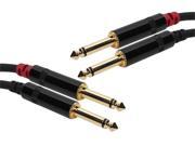 SuperFlex GOLD Patch Cable Dual 1 4in TS to 1 4in TS 10 Length