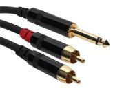 SuperFlex GOLD Y Patch Cable 2 RCA to TS 5 Length