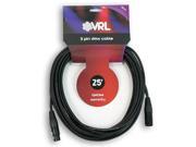 VRL VRLDMX3P25 3 Pin DMX Cable 25