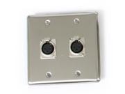 OSP Quad Wall Plate w 2 XLR