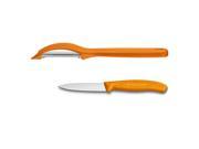 Victorinox 3 1 4 Inch Paring Knife Vegetable Peeler Prep Set Orange