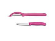 Victorinox 3 1 4 Inch Paring Knife Vegetable Peeler Prep Set Pink