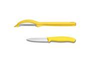 Victorinox 3 1 4 Inch Paring Knife Vegetable Peeler Prep Set Yellow