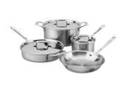 All Clad d5 Brushed Stainless 7 Piece Cookware Set