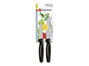 Wusthof Zest 2 Piece Paring Serrated Knife Set Black