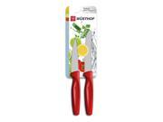 Wusthof Zest 2 Piece Paring Serrated Knife Set Red