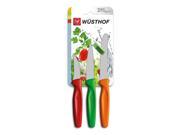 Wusthof Zest 3 Piece Peeling Paring Serrated Knife Set Multi Color