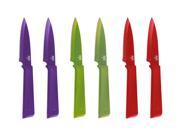 Kuhn Rikon Colori Paring Knife Set Of 6 W Gift Boxes Harvest Colors