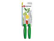 Wusthof Zest 2 Piece Paring Serrated Knife Set Green