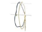 CAVENDISH Turkish blue braided silk CZ charm bracelet