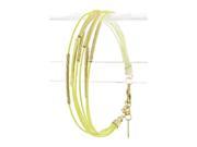 JUBILEE Yellow green nylon multi tube bracelet