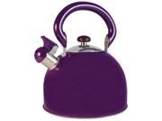 Stainless Steel Whistling Purple Tea Kettle 3 Qt.