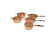 Le Chef 5 ply Copper 10 Piece Cookware Set with Copper Lid.