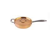 Le Chef 5 ply Copper Skillet with Copper Lid 2 ¾ qt.