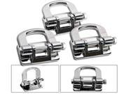 06 10 HUMMER H3 H3T STAINLESS STEEL SS CHROME TOW HOOK 3pcs SET FRONT AND REAR