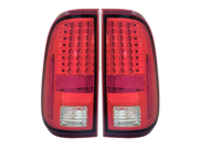 08 10 Ford F 450 Super Duty LED Tail Lights Red Clear