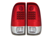 97 03 Ford F 250 LED Tail Lights G2 Red Clear