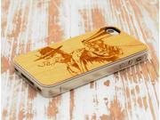 CARVED Wild West Bamboo Wood iPhone 4 4S Clear Case