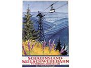 Travel Poster C1920 Ngerman Poster Advertising The Cable Car On The Schauinsland Mountain In The Black Forest Lithograph C1920S Poster Print by (18 x 24) Travel Poster C1920 Ngerman Poster Advertising The Cable Car On The Schauinsland Mountain In The Black Forest Lithograph C1920S Poster Print by (18 x 24)