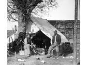 Civil War Contrabands Ntwo African American Contrabands (Freed Slaves) Sitting In Front Of A Tent One With Cigar And The Other With A Soup Ladle At A Military C Civil War Contrabands Ntwo African American Contrabands (Freed Slaves) Sitting In Front Of A Tent One With Cigar And The Other With A Soup Ladle At A Military C