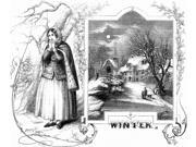 Winter Scene 1854 Nwood Engraving American 1854 Poster Print by (18 x 24) Winter Scene 1854 Nwood Engraving American 1854 Poster Print by (18 x 24)