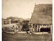 Japan Ainu Men C1895 Nfive Ainu Men With Boats In Front Of A Thatch Roof Building On The Island Of Hokkaido Japan Hand-Colored Photograph C1895 Poster Print by Japan Ainu Men C1895 Nfive Ainu Men With Boats In Front Of A Thatch Roof Building On The Island Of Hokkaido Japan Hand-Colored Photograph C1895 Poster Print by