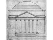 University Of Virginia Nthomas JeffersonS Plan In His Own Hand Of The Front Elevation Of The Rotunda Of The University Of Virginia 1821 Poster Print by (18 x 2 University Of Virginia Nthomas JeffersonS Plan In His Own Hand Of The Front Elevation Of The Rotunda Of The University Of Virginia 1821 Poster Print by (18 x 2